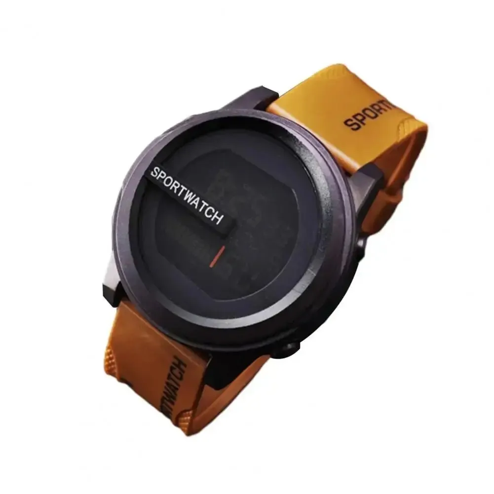 Digital Watch with Round Dial Design Good Sense of Time Digital Watch Stylish Men's Waterproof Digital Watch Science Technology