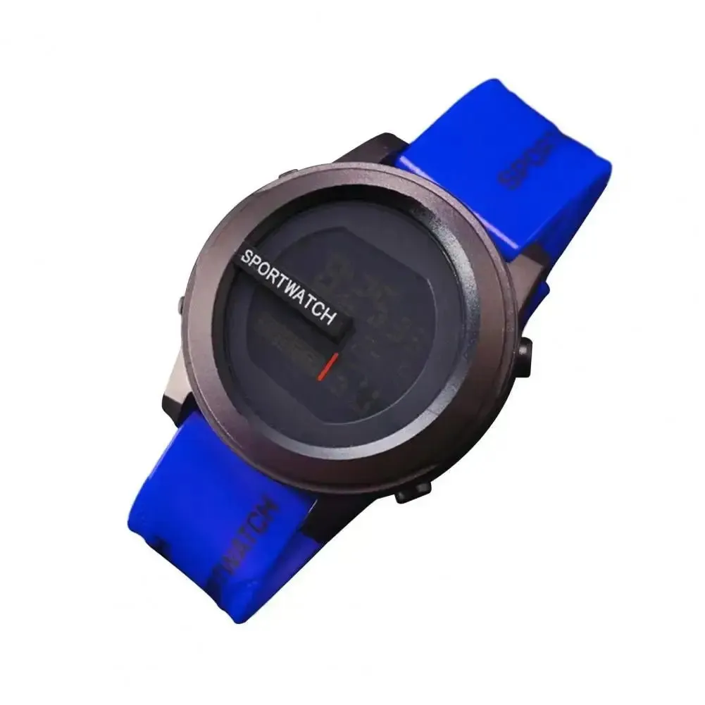 Digital Watch with Round Dial Design Good Sense of Time Digital Watch Stylish Men's Waterproof Digital Watch Science Technology