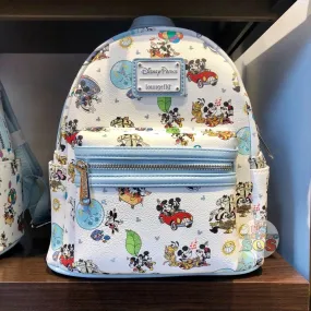 DLR/WDW - Mickey & Minnie's Runaway Railway - Loungefly All-Over-Print Backpack