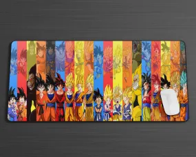 Dragon Ball Goku Super Saiyan Forms Gaming Mouse Pad