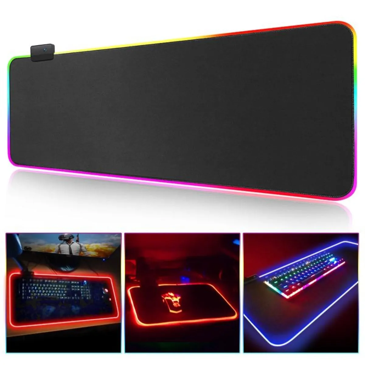 Dragon RGB Gaming 1 Touch Light Up Mouse Pad - Large Size