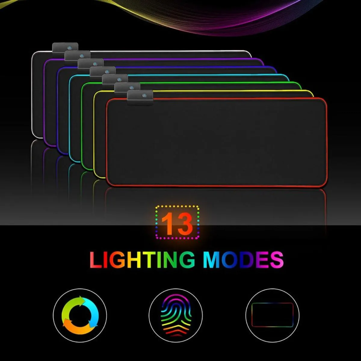 Dragon RGB Gaming 1 Touch Light Up Mouse Pad - Large Size