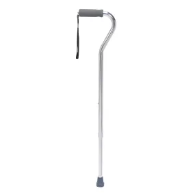 Drive Medical rtl10303 Foam Grip Offset Handle Walking Cane, Silver