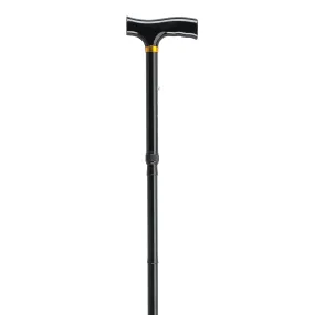 Drive Medical rtl10304 Lightweight Adjustable Folding Cane with T Handle, Black