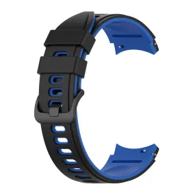 Dual color silicone watch strap for Samsung Galaxy Watch - Black / Blue