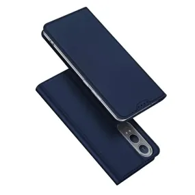 DUX DUCIS Skin Pro Faux Leather Wallet Flip Case for OnePlus Nord CE 4 Lite / OPPO K12x - Blue