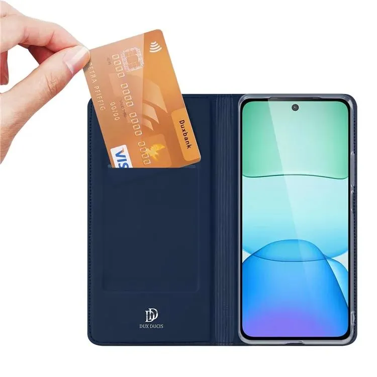 DUX DUCIS Skin Pro Faux Leather Wallet Flip Case for Redmi 13 (4G/5G) / Note 13R / Poco M6 4G - Blue