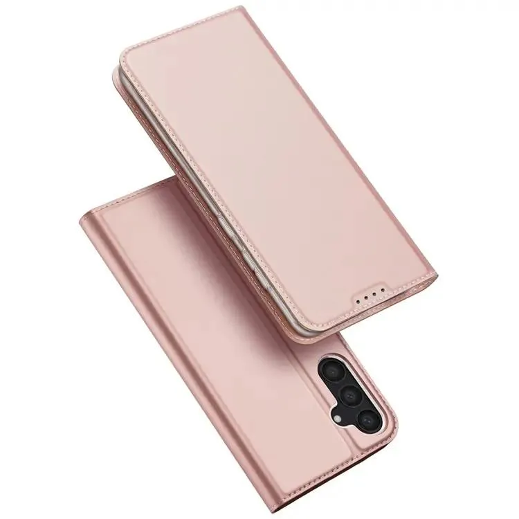 DUX DUCIS Skin Pro Faux Leather Wallet Flip Case for Samsung Galaxy S24 - Rose Gold