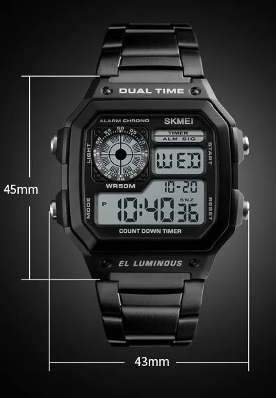 Electronic Watch Dual Display Watch