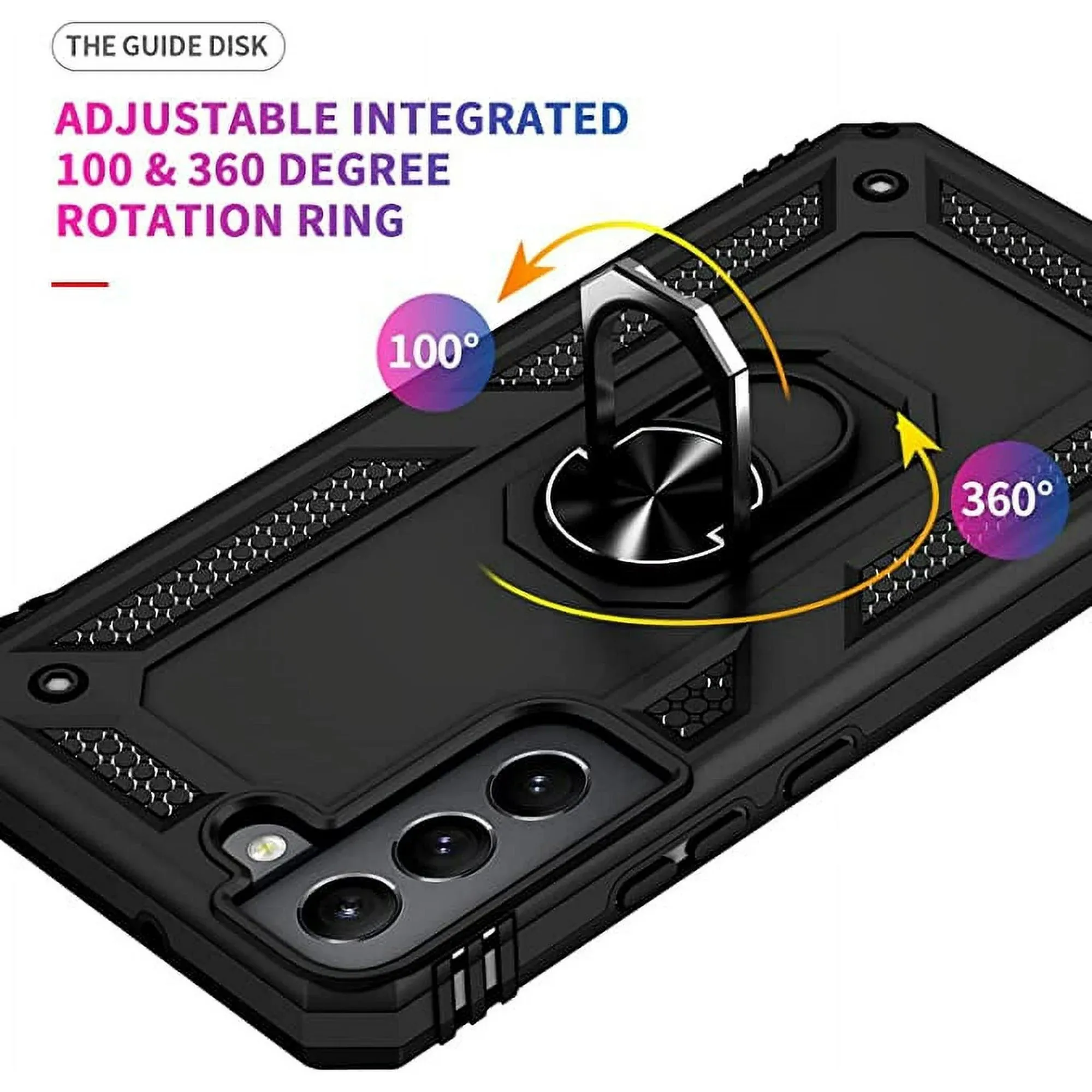 Entronix Samsung Galaxy Z Flip 5 Case - Guard Ring Holder, Dual Layer Protection