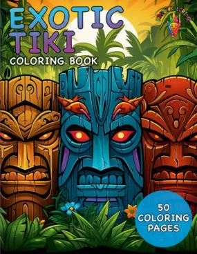 Exotic Tiki Coloring Book by Krazy Koloring