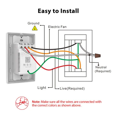 Exton 52 inch Smart Ceiling Fan with LED Light Kit Wall Switch