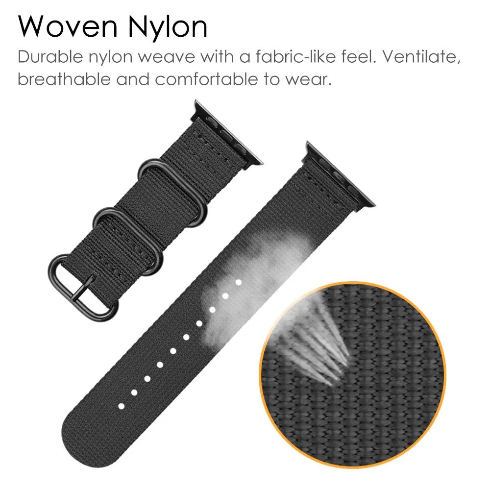 Fintie Nylon Band for Apple Watch 49mm/45mm/44mm/42mm (Ultra 2/Series 9/ 8/7/SE/6/5/4/3/2/1)