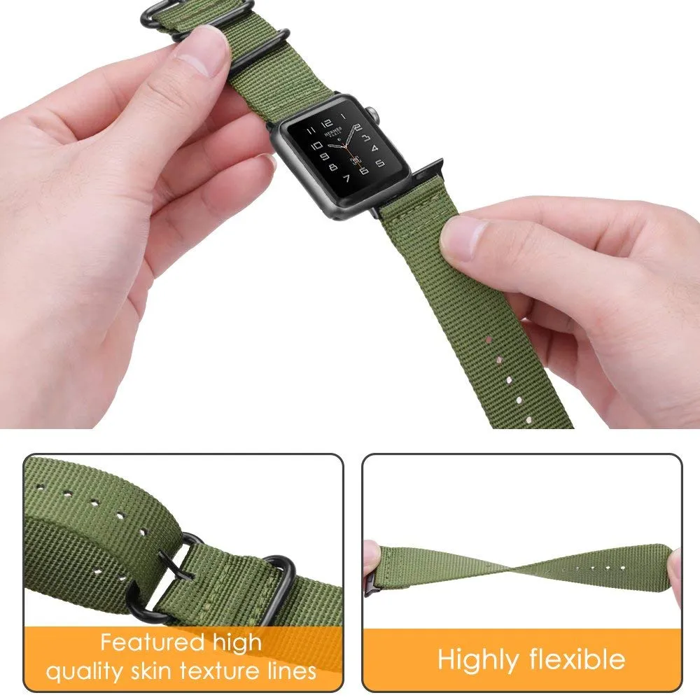 Fintie Nylon Band for Apple Watch 49mm/45mm/44mm/42mm (Ultra 2/Series 9/ 8/7/SE/6/5/4/3/2/1)