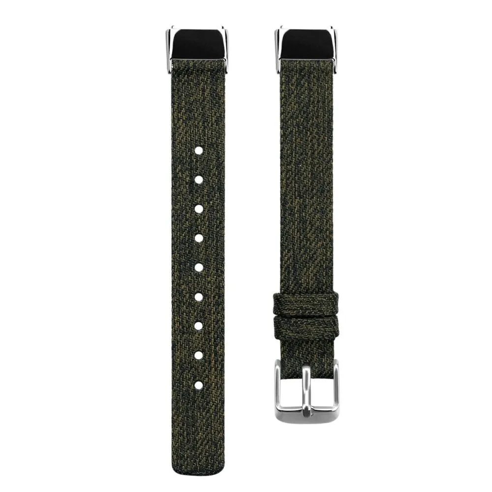 Fitbit Luxe canvas watch strap - Blackish Green / Size: S