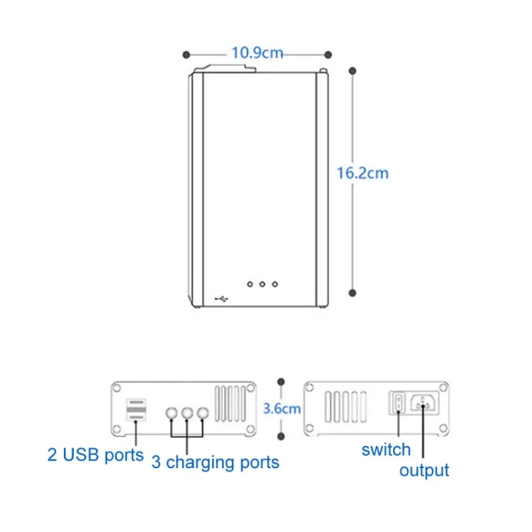 for DJI Mavic 3 YX 1 to 5 Charger With Switch(UK Plug)