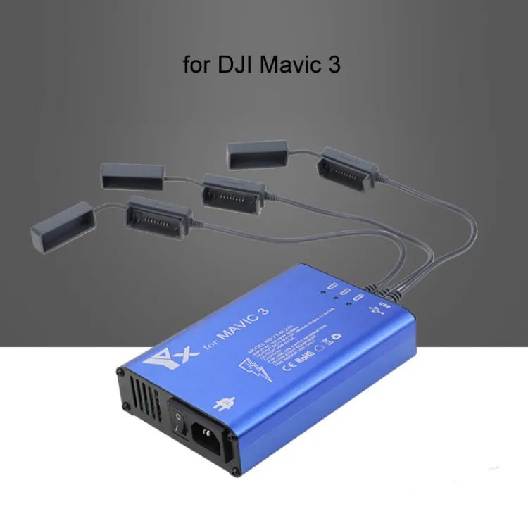 for DJI Mavic 3 YX 1 to 5 Charger With Switch(UK Plug)