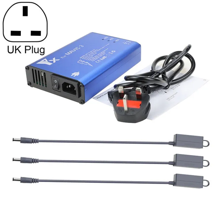 for DJI Mavic 3 YX 1 to 5 Charger With Switch(UK Plug)