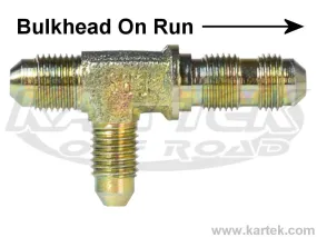 Fragola AN -3 Steel Bulkhead Tee On The Run Fittings For Brakes