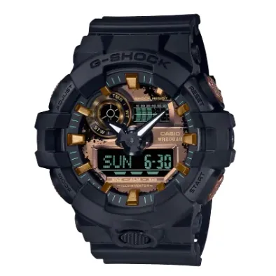 G-Shock GA-700 Series Watch Black and Rust Dial