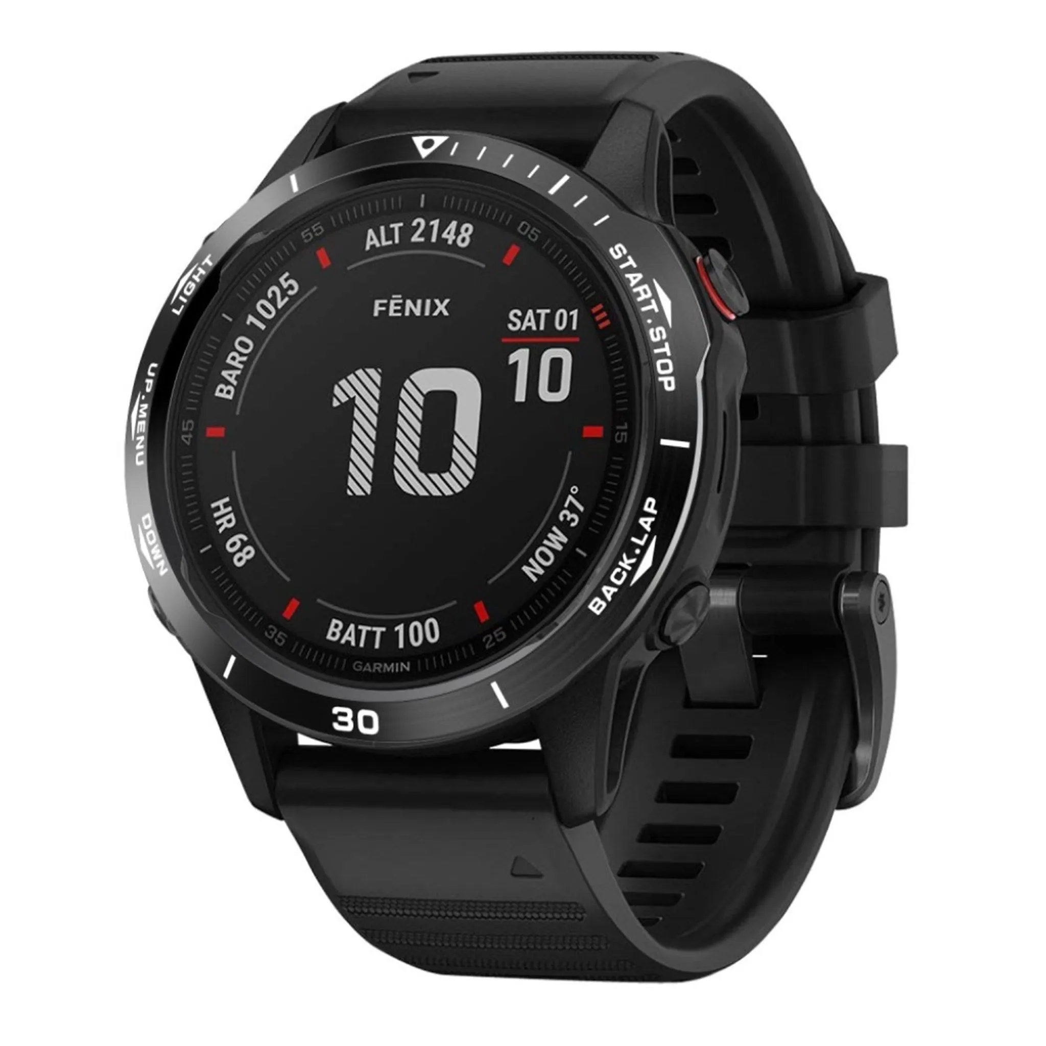 Garmin Fenix 6X stainless steel bezel - Black / Style B