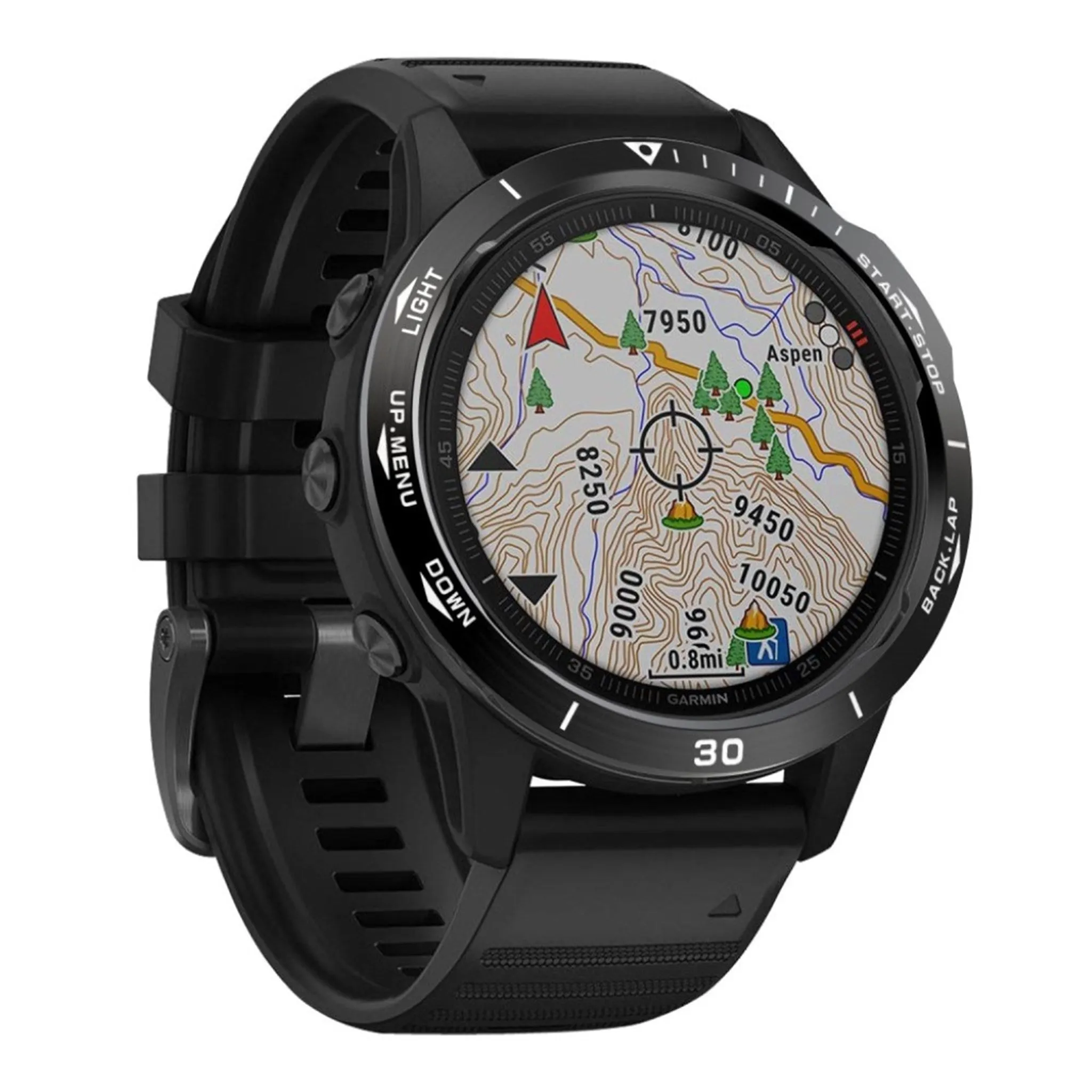 Garmin Fenix 6X stainless steel bezel - Black / Style B