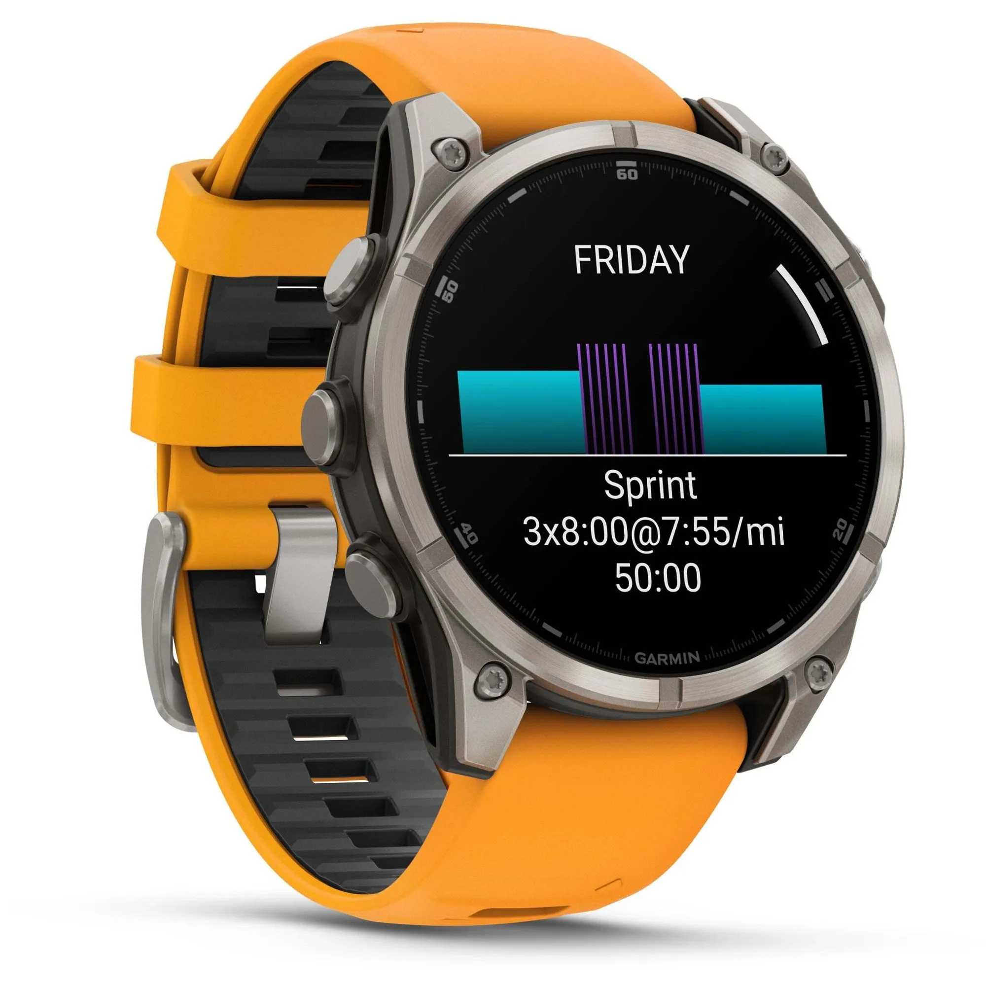 Garmin | Fenix 8 AMOLED Sapphire | Titanium/Spark Orange