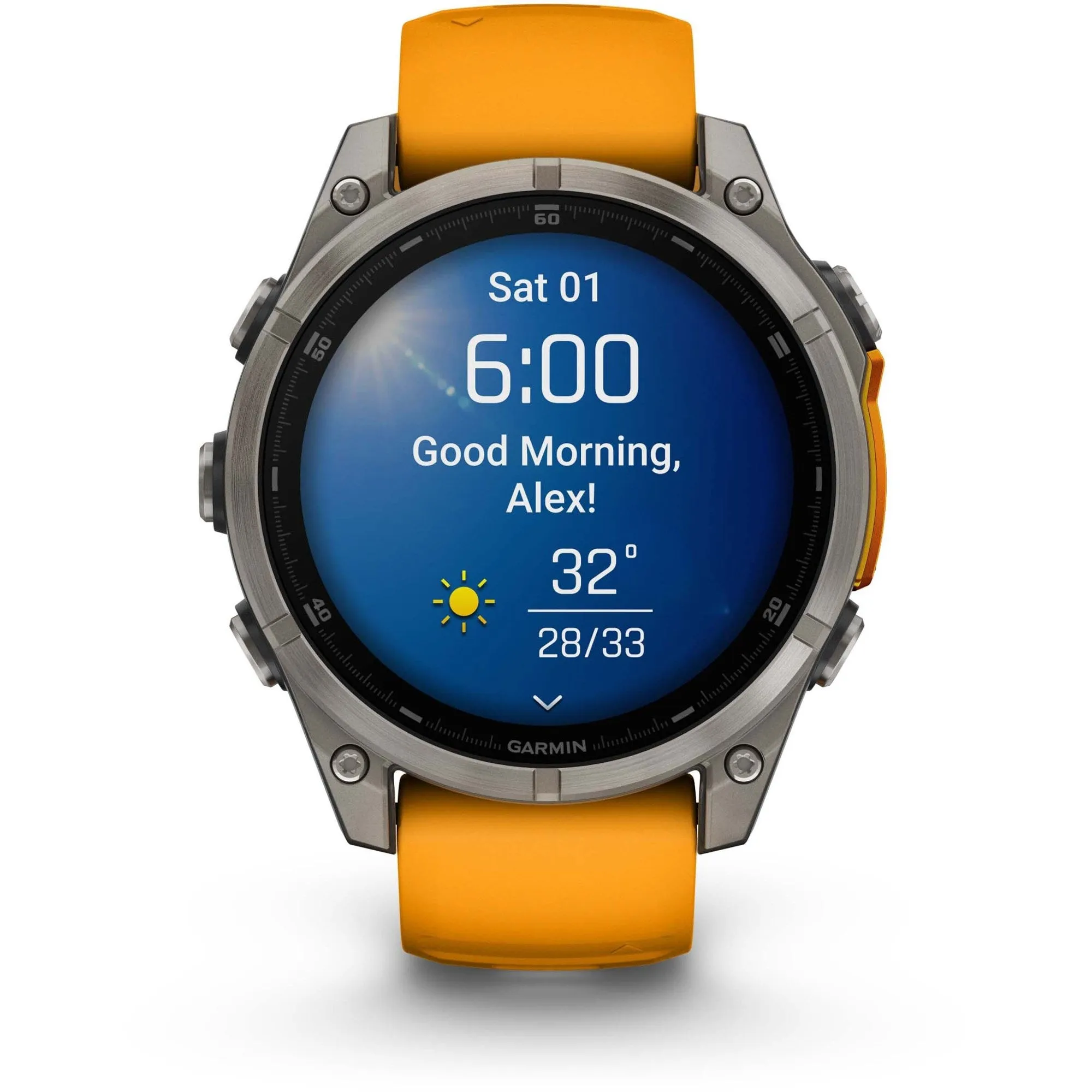 Garmin | Fenix 8 AMOLED Sapphire | Titanium/Spark Orange