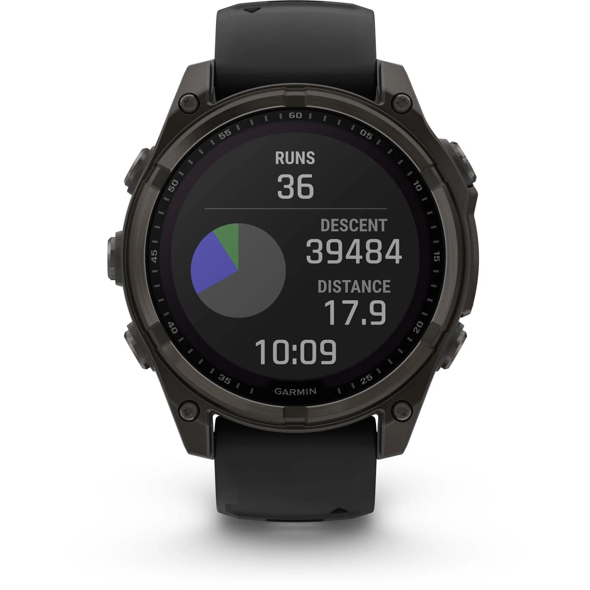 Garmin | Fenix 8 Solar Sapphire | Carbon Gray DLC Titanium/Black