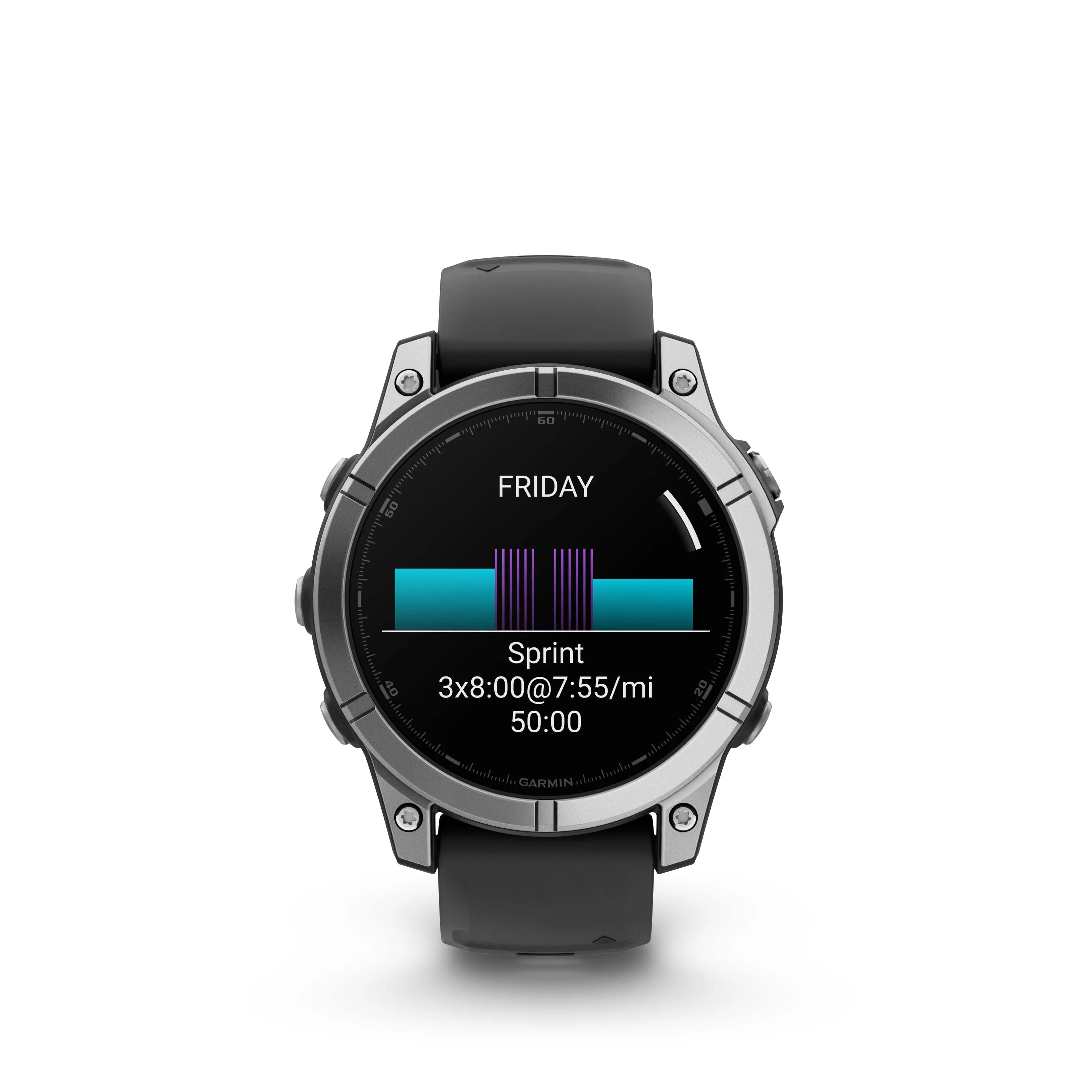 Garmin fenix E – 47 mm, AMOLED Stainless Steel with Black Silicone Band Multisport GPS Smartwatch (010-03025-02)