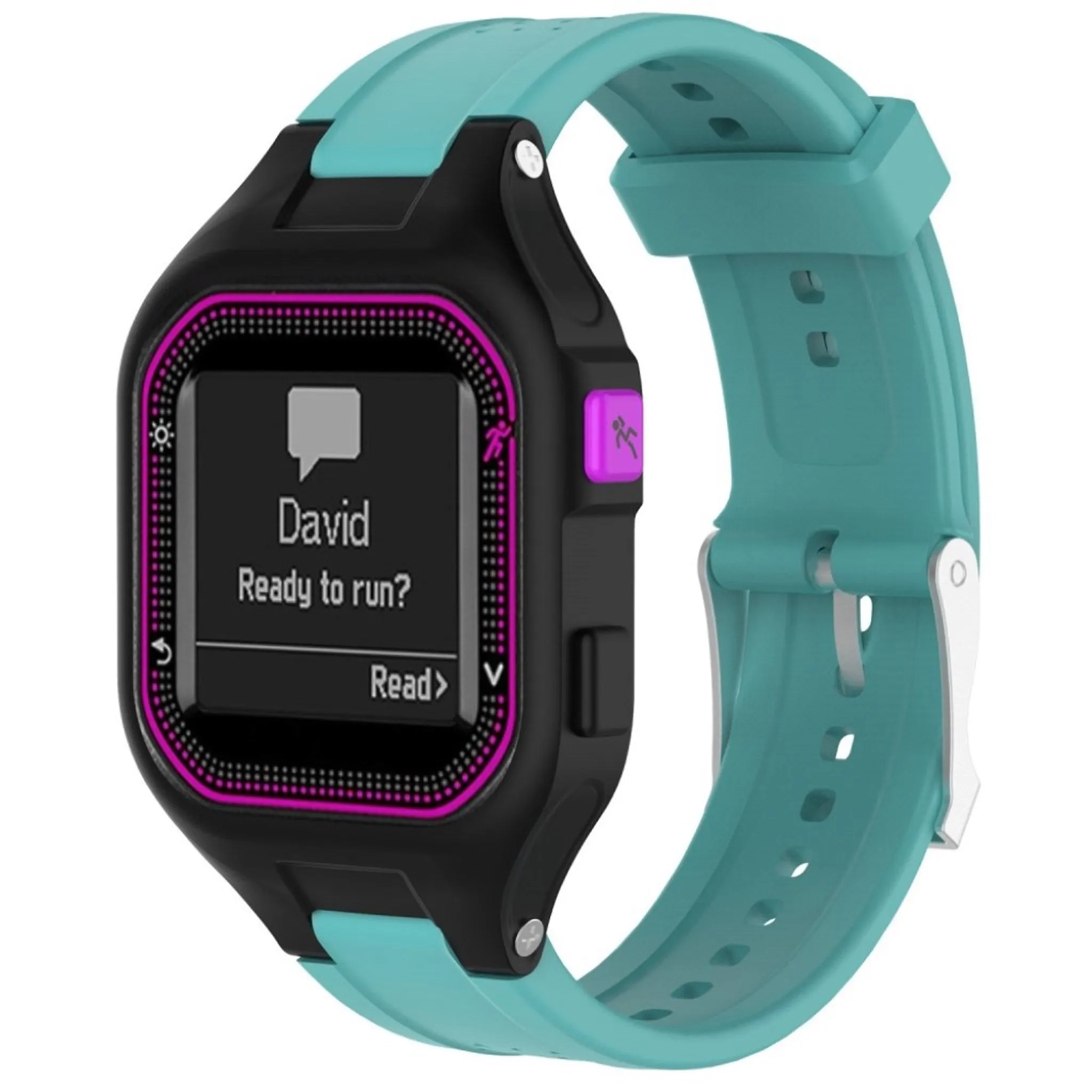 Garmin Forerunner 25 women sports silicone watchband - Cyan