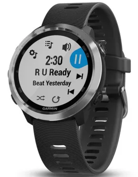 Garmin Forerunner 645 Music Smartwatch - GPS - Garmin Pay - Black Silicone Band