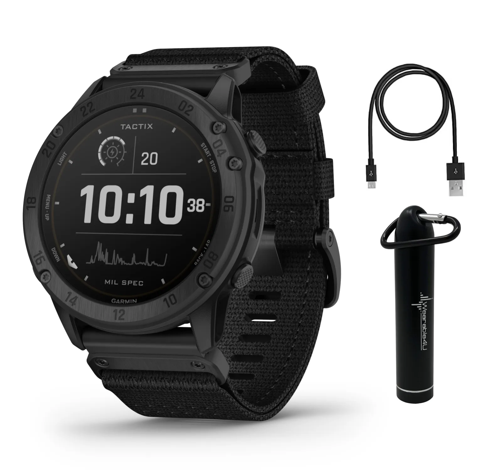 Garmin Tactix Delta - Solar Edition Solar-powered Tactical GPS Watch with Nylon Band (010-02357-10)