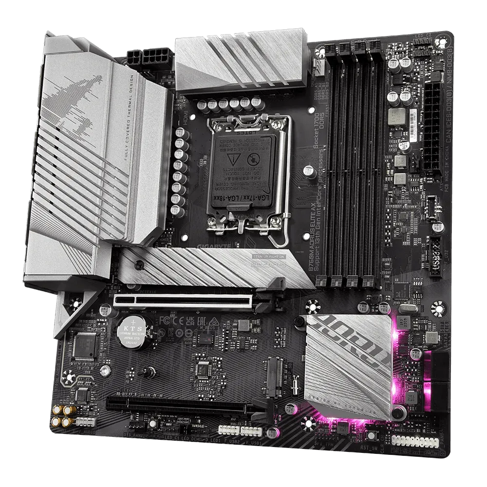 Gigabyte B760M Aorus Elite AX DDR5 Micro-ATX LGA1700 Motherboard