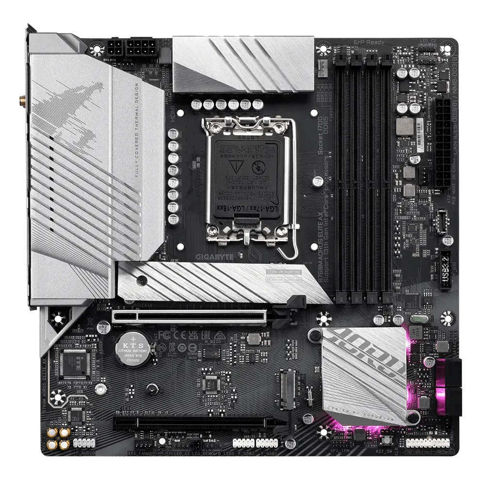 Gigabyte B760M Aorus Elite AX DDR5 Micro-ATX LGA1700 Motherboard