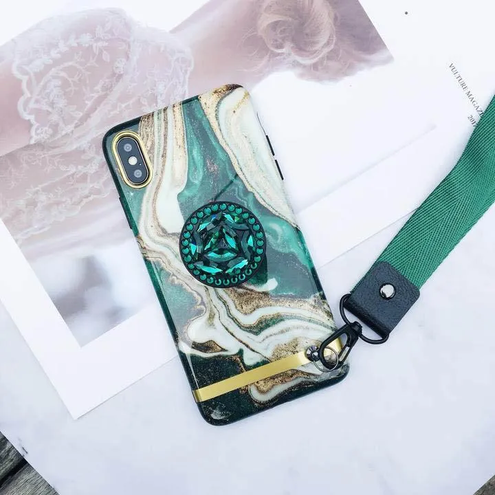 GREEN MARBLE PHONE CASE