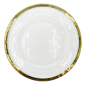 Halo - Glass Charger Plate in Gold (Item # 0212)