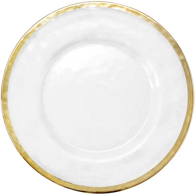 Halo - Glass Charger Plate in Gold (Item # 0212)