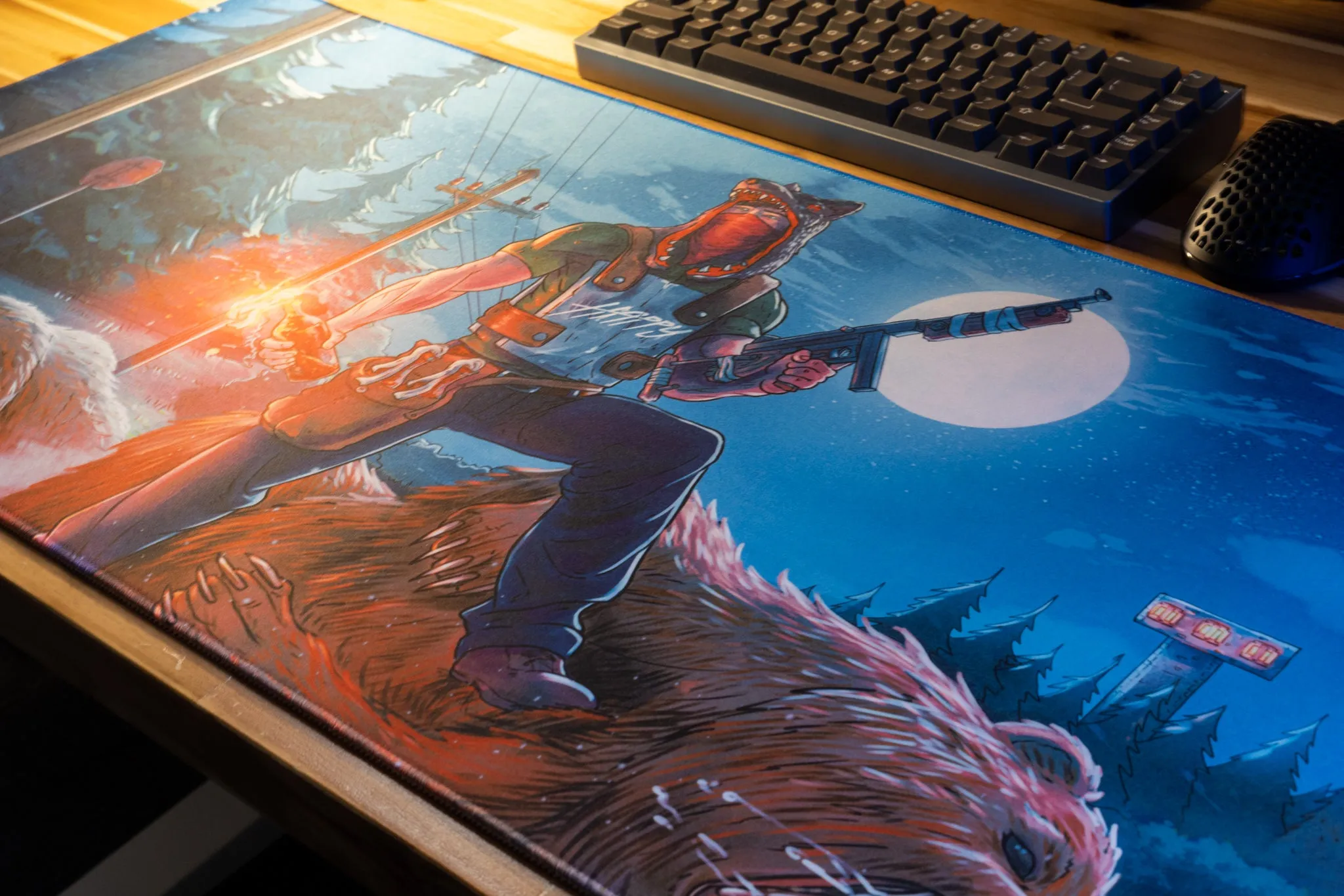 Happy "THE SPEEDRUNNER" Content Creator Collaboration Limited Edition Rust XL Gaming Mouse Pad