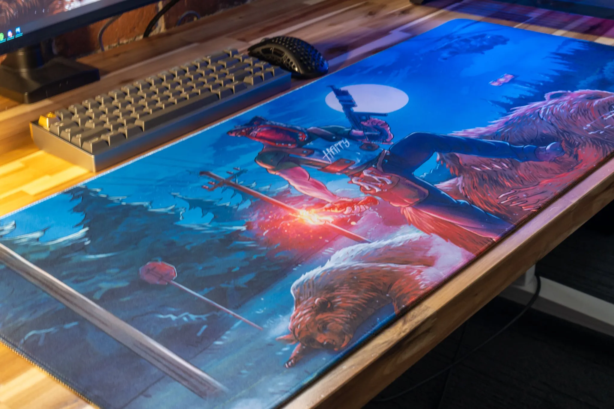 Happy "THE SPEEDRUNNER" Content Creator Collaboration Limited Edition Rust XL Gaming Mouse Pad