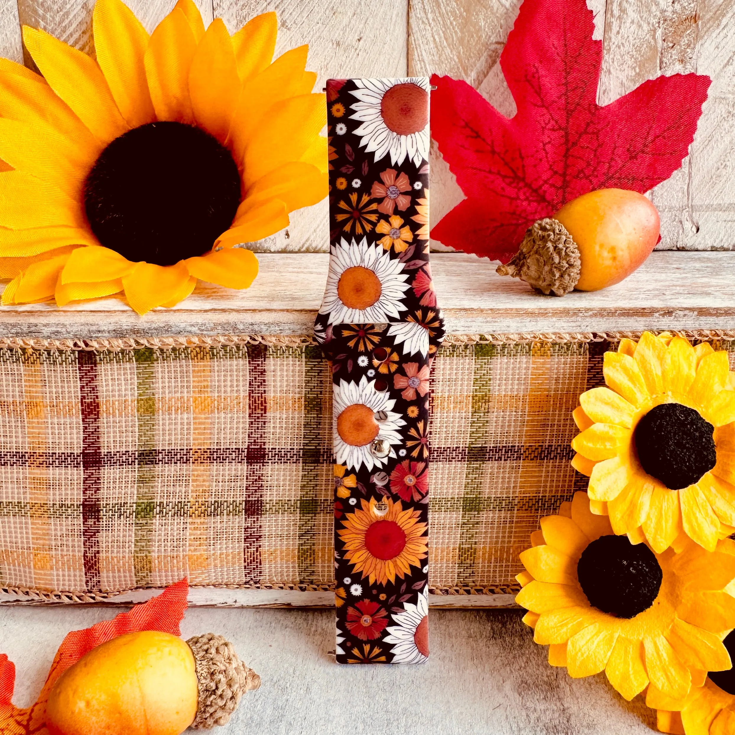 Harvest Sunflower Print Silicone Band For Samsung Watch