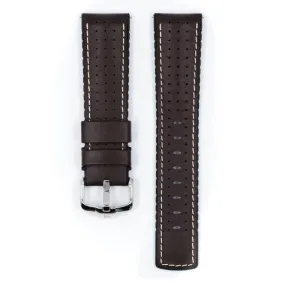 Hirsch TIGER Calf Watch Strap in BROWN