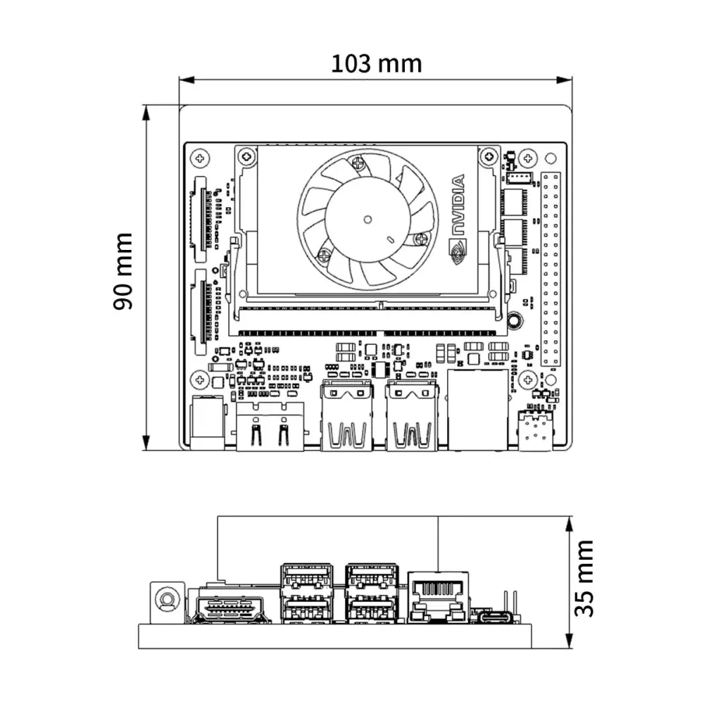 Hiwonder Jetson Orin NX Development Kit 8GB SOM Module (Camera   Touch Screen Development Kit)