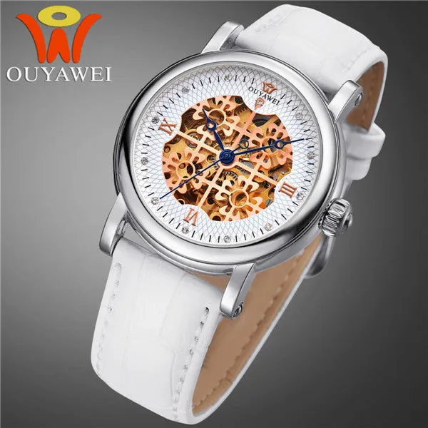 Hot sale Men Watch Luxury Brand Casual Leather Strap Mechanical Watches 1 ATM Water Resistant