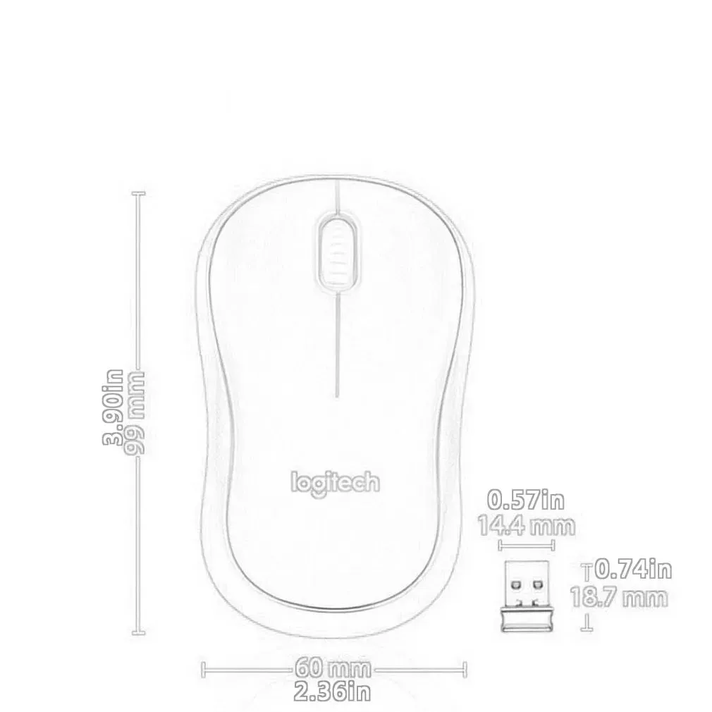 Hot Wireless Mouse For M185/For M186/For M280 Laptop Office Computer