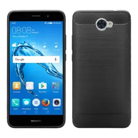 Huawei Ascend XT 2 Case, Elate 4G Case, H1711 Case, Slim [Shock Proof] Flexible TPU Cover - Brush Black