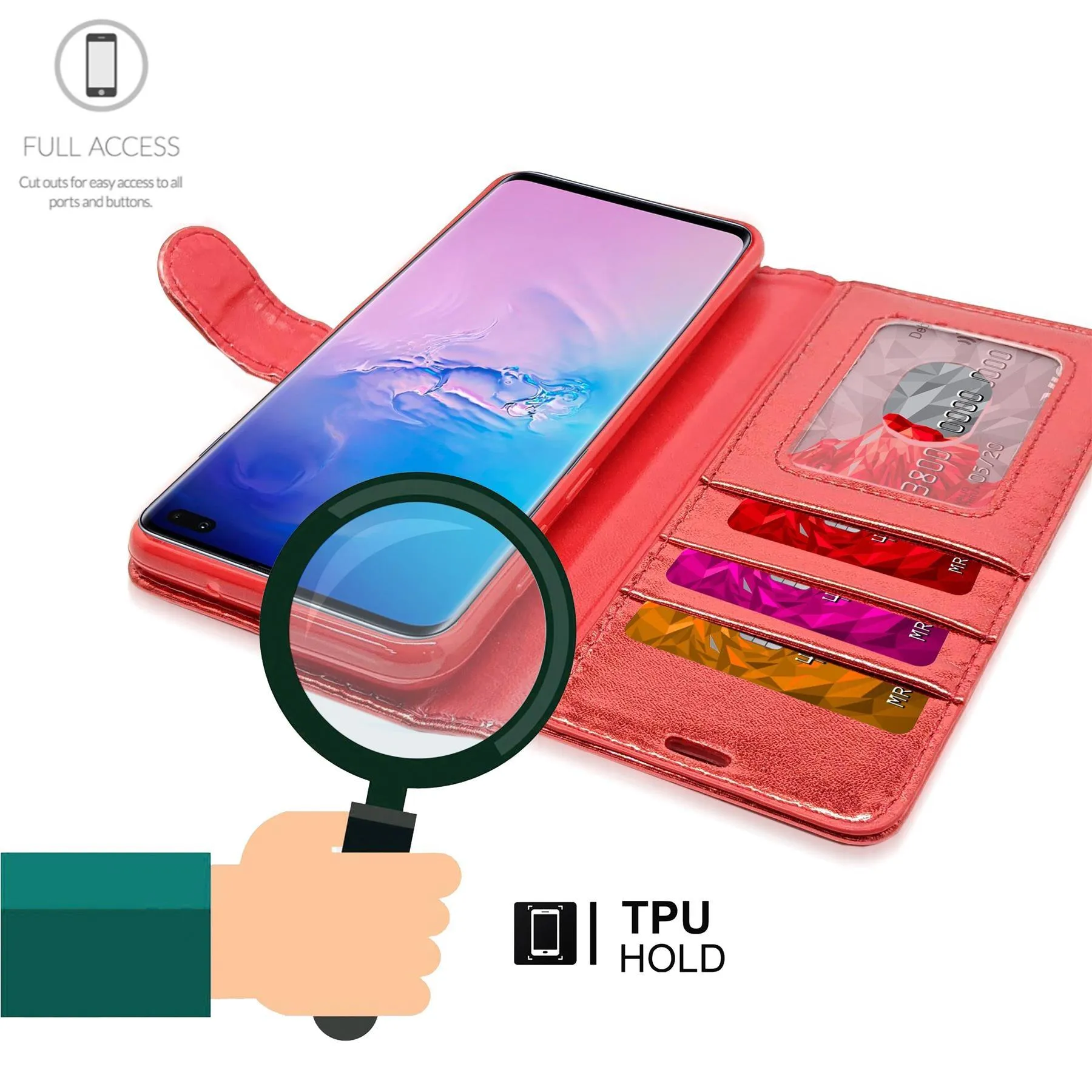 Huawei P30 Pro Flip Folio Book Wallet Case