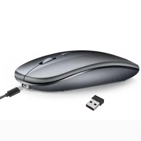 HXSJ M90 Wireless Bluetooth Mouse - Ultra-Thin, Rechargeable, Silent Click, Dual Mode 2.4GHz