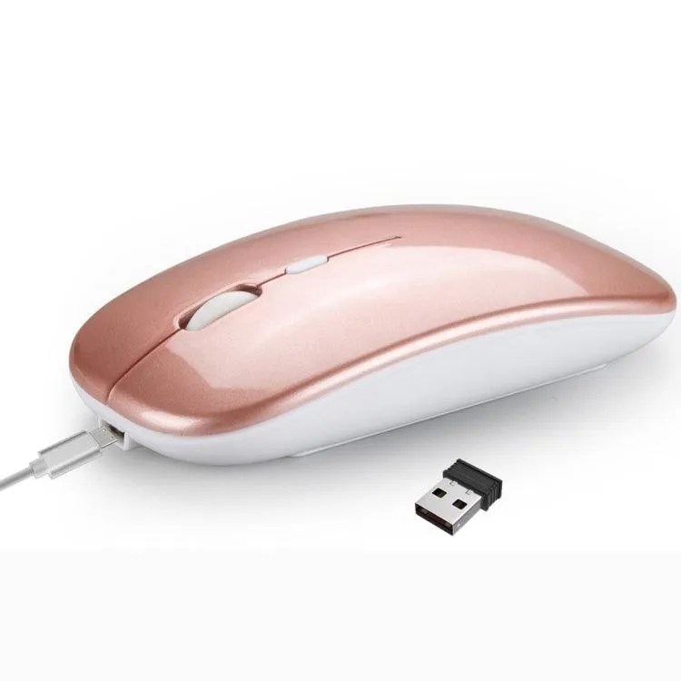 HXSJ M90 Wireless Bluetooth Mouse - Ultra-Thin, Rechargeable, Silent Click, Dual Mode 2.4GHz