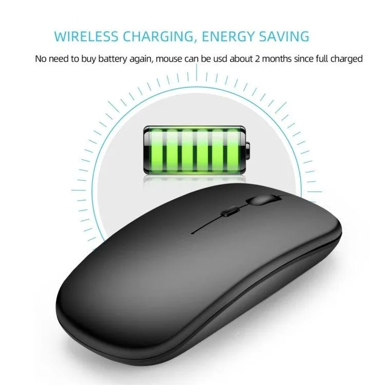 HXSJ M90 Wireless Bluetooth Mouse - Ultra-Thin, Rechargeable, Silent Click, Dual Mode 2.4GHz